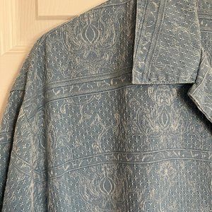 Jamaica Jaxx Men's Large 100% Silk Hawaiian Button Down Shirts Set of 2